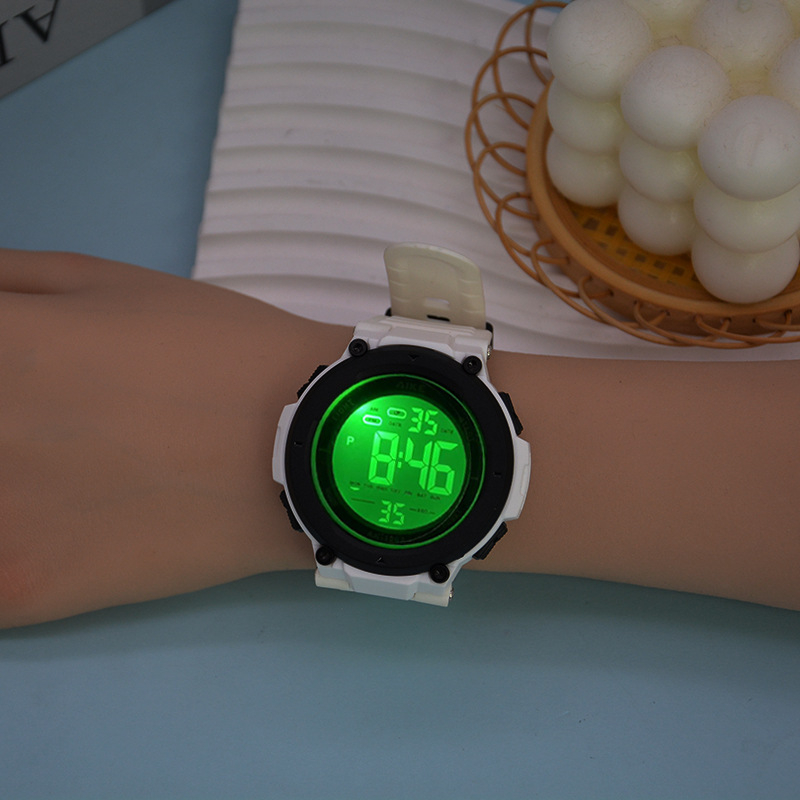 Електронен часовник Aike, мъжки, голям циферблат, многофункционален, водоустойчив за спорт и открито, за ученици и подрастващи