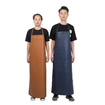 Δερμάτινη ποδιά με λαιμό, αδιάβροχη, ανθεκτική σε λάδι και λεκέδες, μακρύτερη, επαγγελματική προστατευτική ποδιά χωρίς μανίκια, ιαπωνικού στυλ