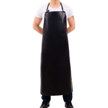 Δερμάτινο ποδιά με εκτύπωση λογοτύπου, αδιάβροχο και ανθεκτικό στα έλαια, επαγγελματικό ποδιά εργασίας για σεφ, μακρύ βιομηχανικό σχέδιο