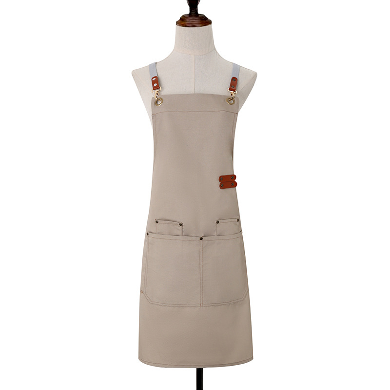 Ποδιά τύπου Κορεατικού στυλ με λαιμό, χωρίς μανίκια, αδιάβροχο πολυεστέρα, μονόχρωμη, για ενήλικες