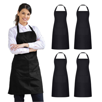 Αδιάβροχη ποδιά χωρίς μανίκια από πολυεστέρα-βαμβάκι, επίστρωση κατά του λαδιού, προσαρμογή λογότυπου, ενήλικες, 70x75 εκ., Κορεάτικου στυλ