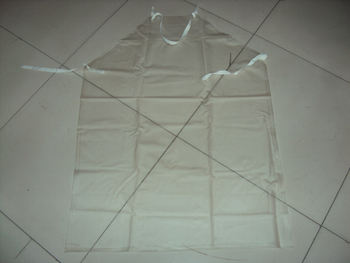 Αδιάβροχη διαφανής PVC ποδιά για ενήλικες, χωρίς μανίκια, ποδιά εργασίας, 80x110 cm, λευκή