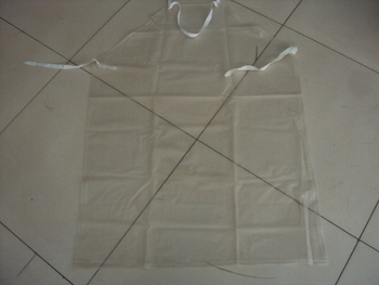 Αδιάβροχη διαφανής PVC ποδιά για ενήλικες, χωρίς μανίκια, ποδιά εργασίας, 80x110 cm, λευκή