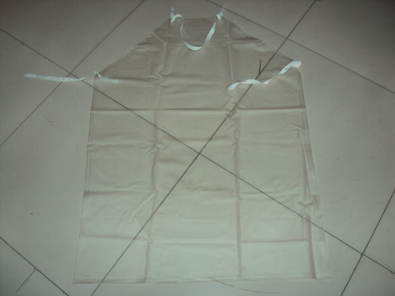 Αδιάβροχη διαφανής PVC ποδιά για ενήλικες, χωρίς μανίκια, ποδιά εργασίας, 80x110 cm, λευκή