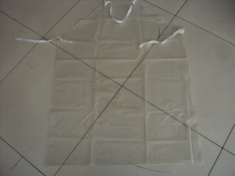 Αδιάβροχη διαφανής PVC ποδιά για ενήλικες, χωρίς μανίκια, ποδιά εργασίας, 80x110 cm, λευκή