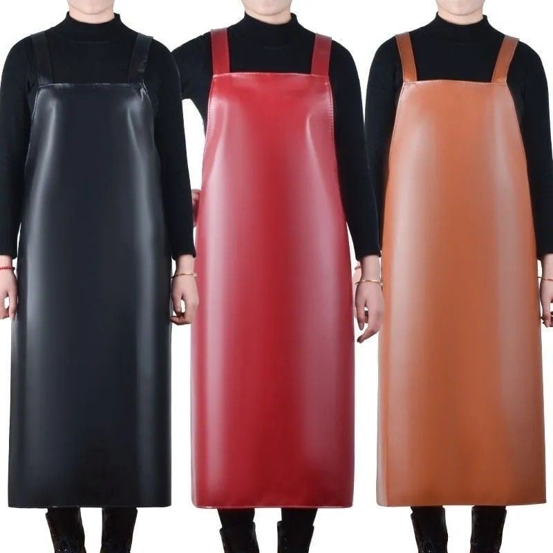 PU δερμάτινη ποδιά με ιμάντες για ενήλικες, αδιάβροχη και ανθεκτική στο λάδι, μαλακή δερμάτινη ποδιά κουζίνας για γυναίκες, οικιακή εργασία, ποδιά ψαρέματος για άνδρες