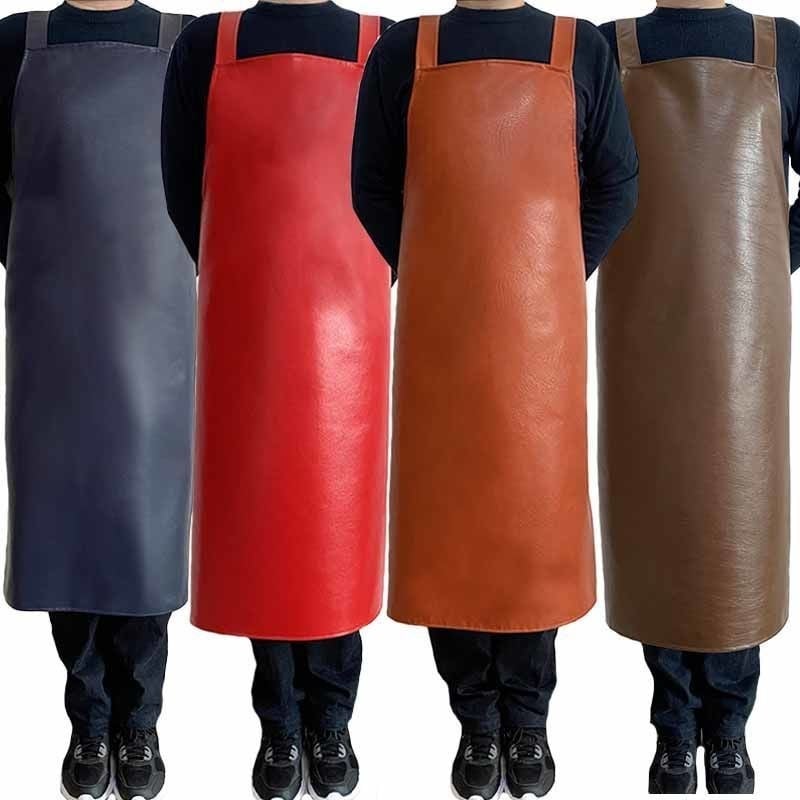 PU δερμάτινη ποδιά με ιμάντες για ενήλικες, αδιάβροχη και ανθεκτική στο λάδι, μαλακή δερμάτινη ποδιά κουζίνας για γυναίκες, οικιακή εργασία, ποδιά ψαρέματος για άνδρες