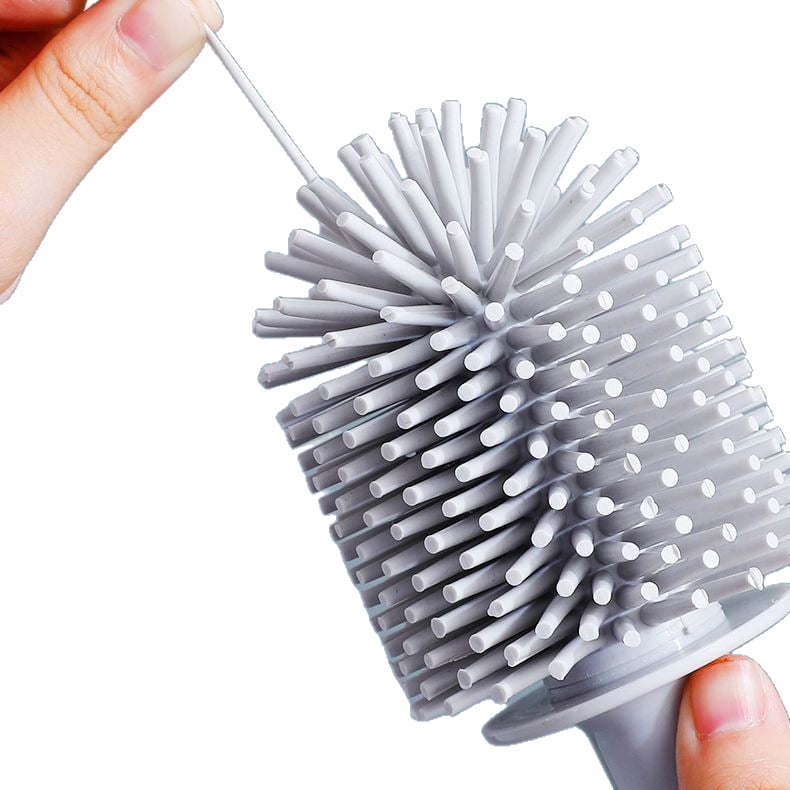 четка за тоалетна с дълга дръжка и меки четина за баня, Q1 четка с мека гумена топка