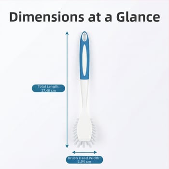 2-частен комплект пластмасова четка за миене на гърнета с дълга дръжка за ежедневна употреба