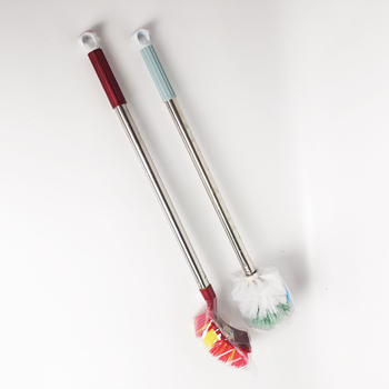 Четка за тоалетна с удължена дръжка от неръждаема стомана и глава с топче за почистване