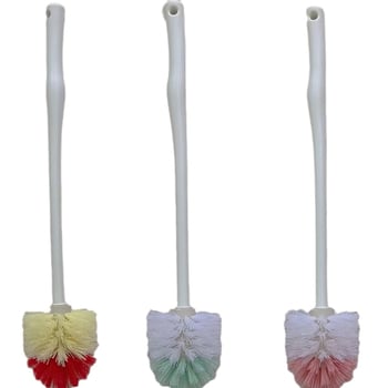 Стенна четка за баня за тоалетна с удебелен прът, неръждаема стомана — глава кръгла или квадратна