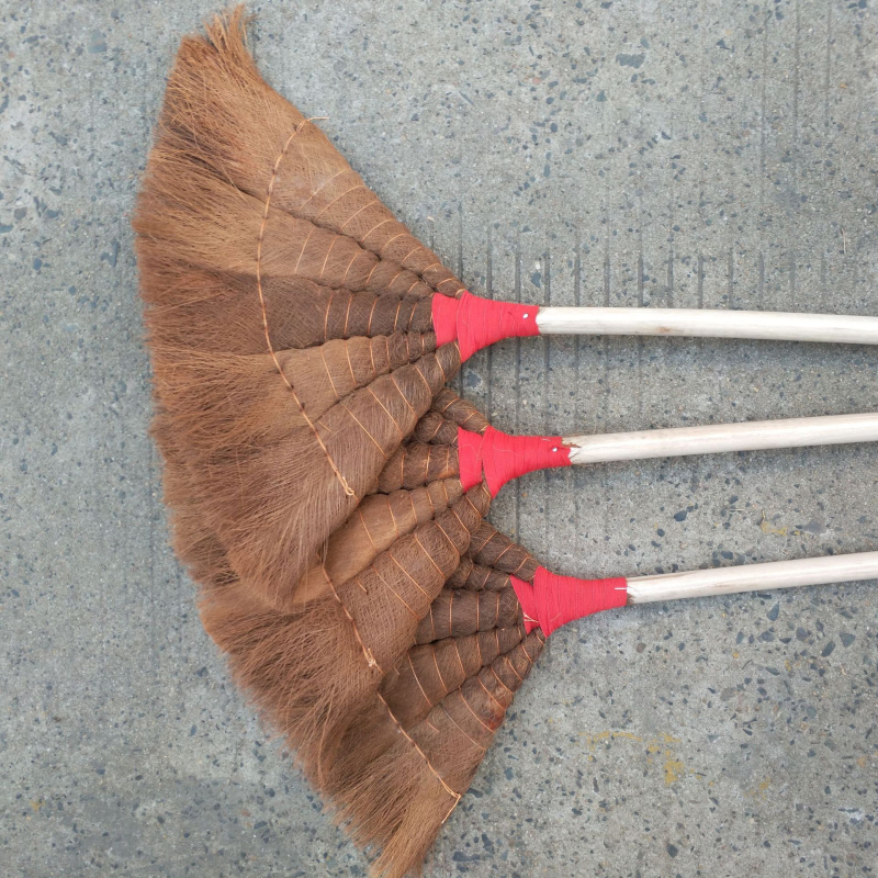Ručna metla od vlakana palme, velika i mala metla, starinski stil