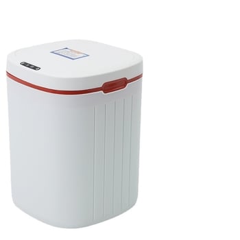 Κάδος απορριμμάτων με αισθητήρα και καπάκι για σαλόνι και υπνοδωμάτιο, πλήρως αυτόματος, ηλεκτρικός, 13–17 L χωρητικότητα, τετράγωνος πλαστικός κάδος, πολυζωνική ταξινόμηση αποβλήτων – Tron Mija CMJ-01