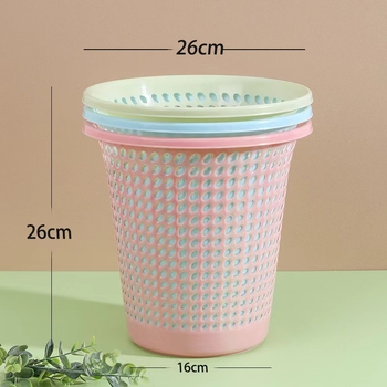 0131 kanta za smeće s rupama, bez poklopca, za kućnu upotrebu, cilindričnog oblika, plastična 4 L