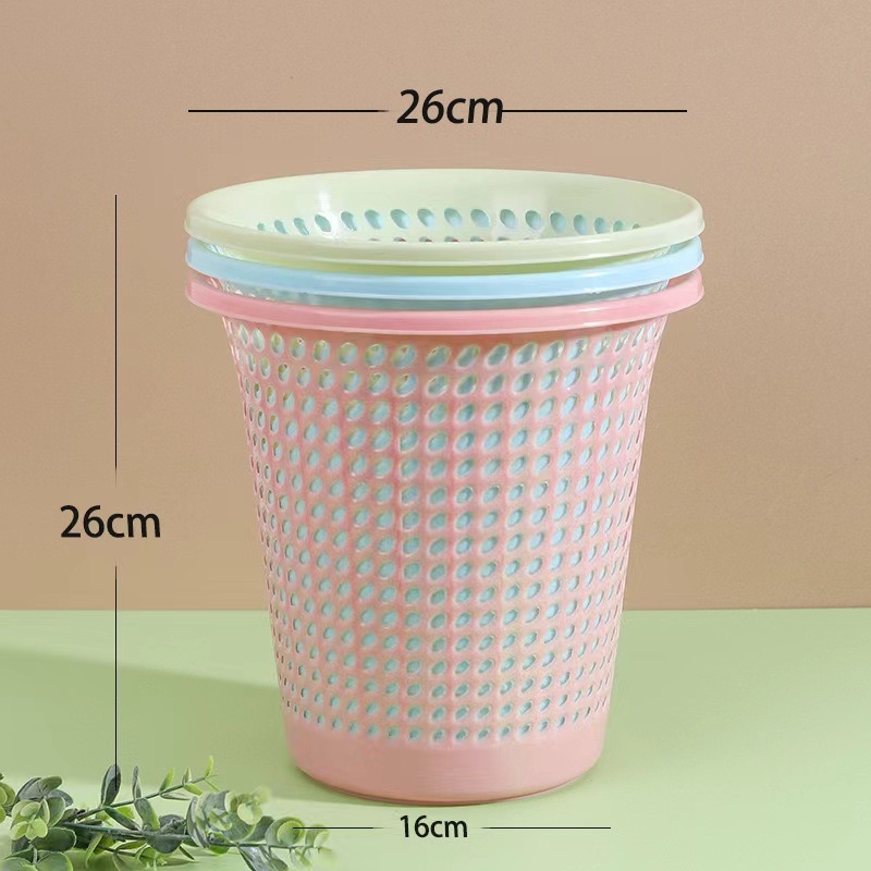 0131 kanta za smeće s rupama, bez poklopca, za kućnu upotrebu, cilindričnog oblika, plastična 4 L