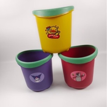 Kanta za smeće s mačkom sreće Maneki-neko, motiv Nezha, 8 L, plastična bačva bez poklopca, za kuhinju i dnevni boravak
