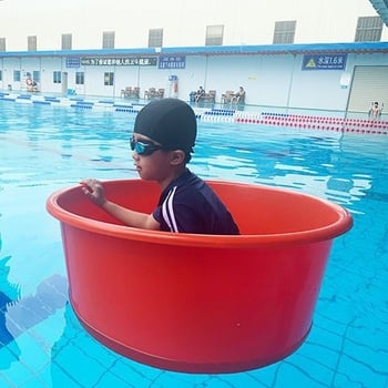 Deblj plastični ekstra veliki crveni okrugli korito za kućnu upotrebu, za kupanje, pranje odjeće i pranje povrća