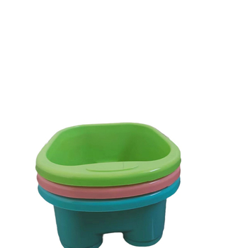 Vas de baie pentru picioare din plastic, masaj, cu logo imprimat, cu patru roți