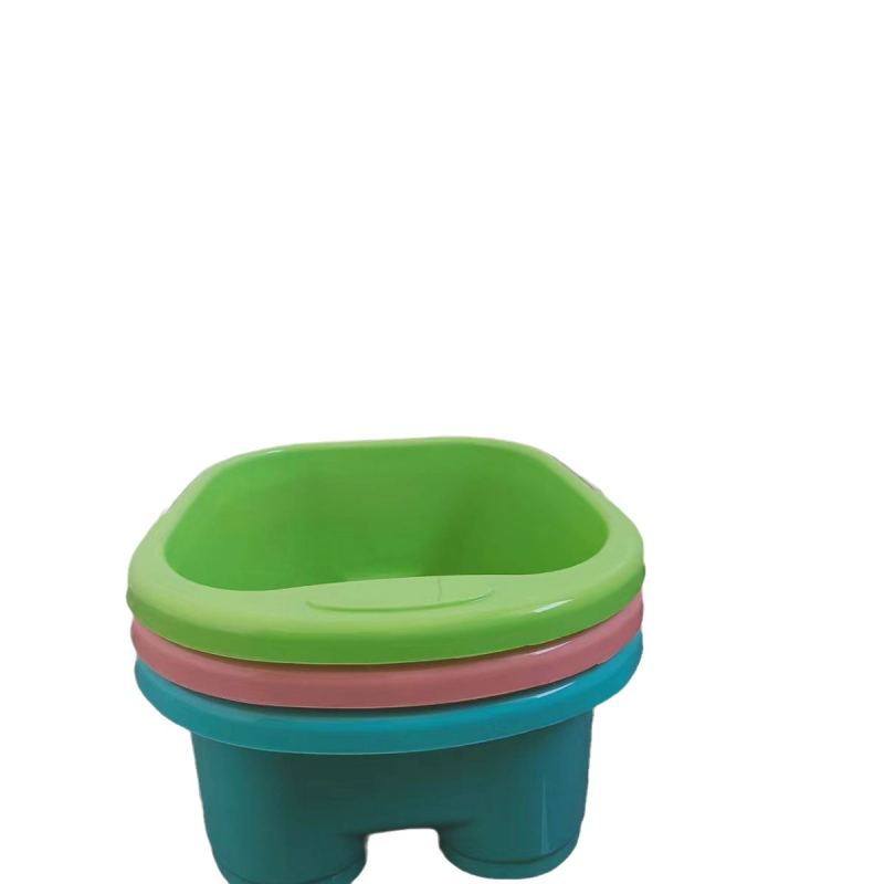 Vas de baie pentru picioare din plastic, masaj, cu logo imprimat, cu patru roți