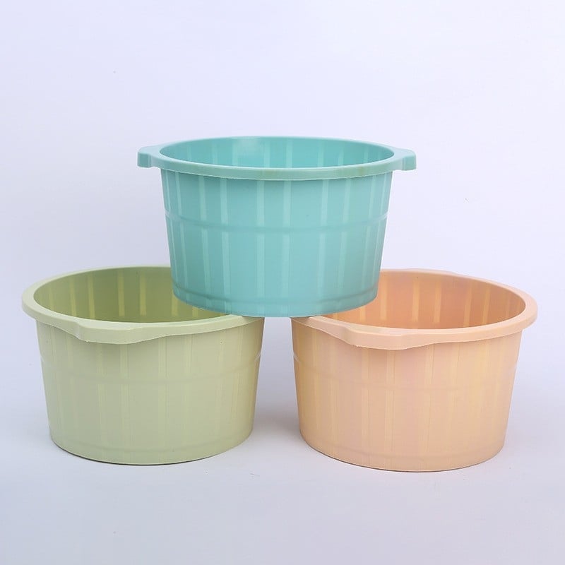 Οικιακή φορητή τετράτροχη λεκάνη ποδιών με προεξέχοντες μασάζ, παχύτερο πλαστικό, λεκάνη ποδιών με εκτύπωση λογότυπου