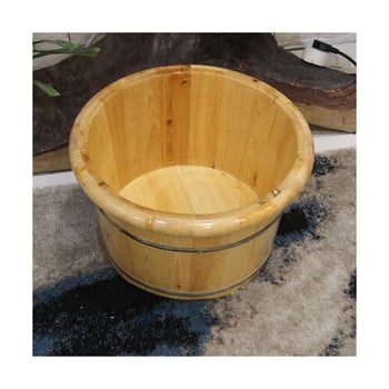26 cm ψηλή λεκάνη ποδιών με κυκλικό χείλος, για ενήλικες, οικιακή χρήση, μασάζ σημείων βελονισμού από κέδρο