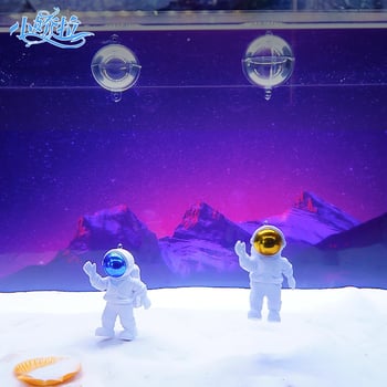 Аквариумна украса с астронавт – плаващ космонавт, мини аквариум