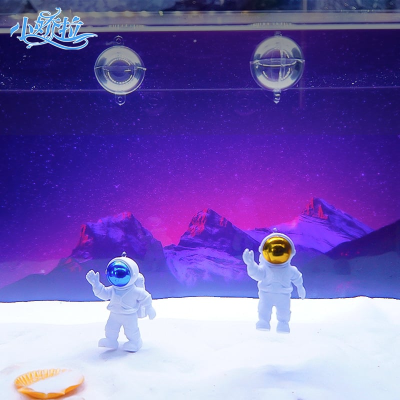 Аквариумна украса с астронавт – плаващ космонавт, мини аквариум