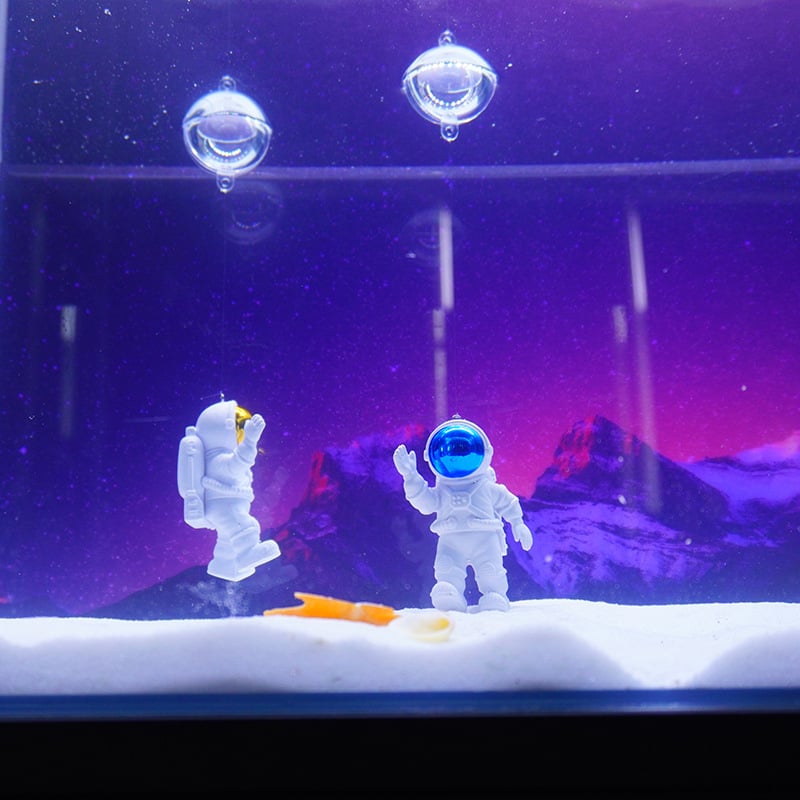 Аквариумна украса с астронавт – плаващ космонавт, мини аквариум