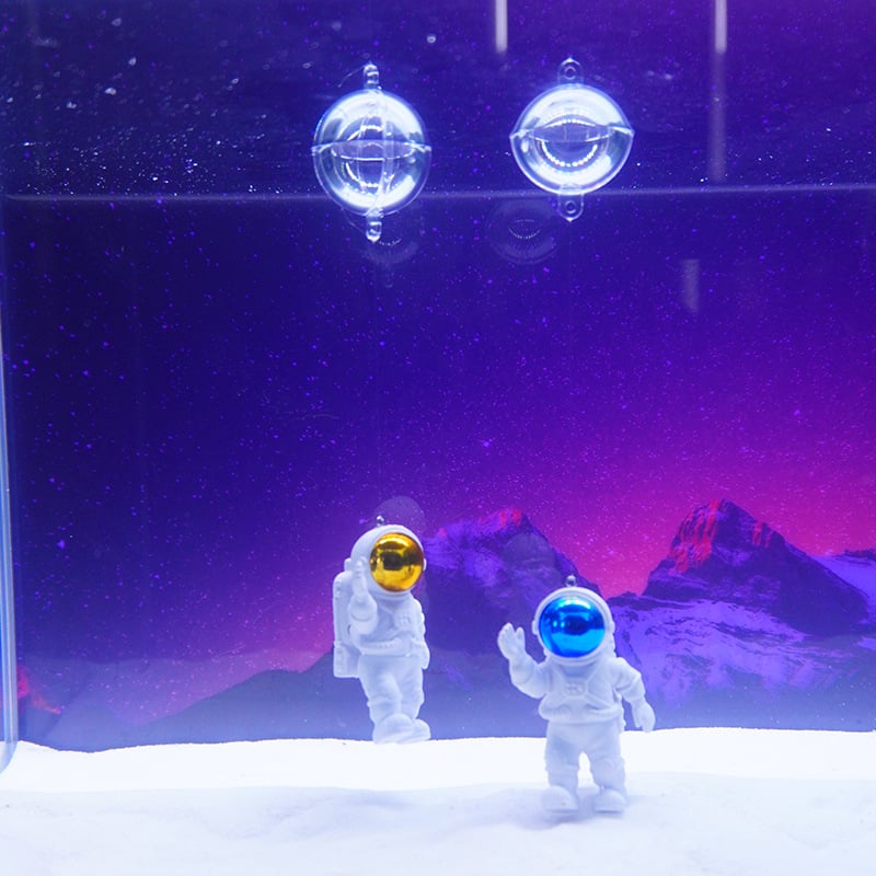 Аквариумна украса с астронавт – плаващ космонавт, мини аквариум