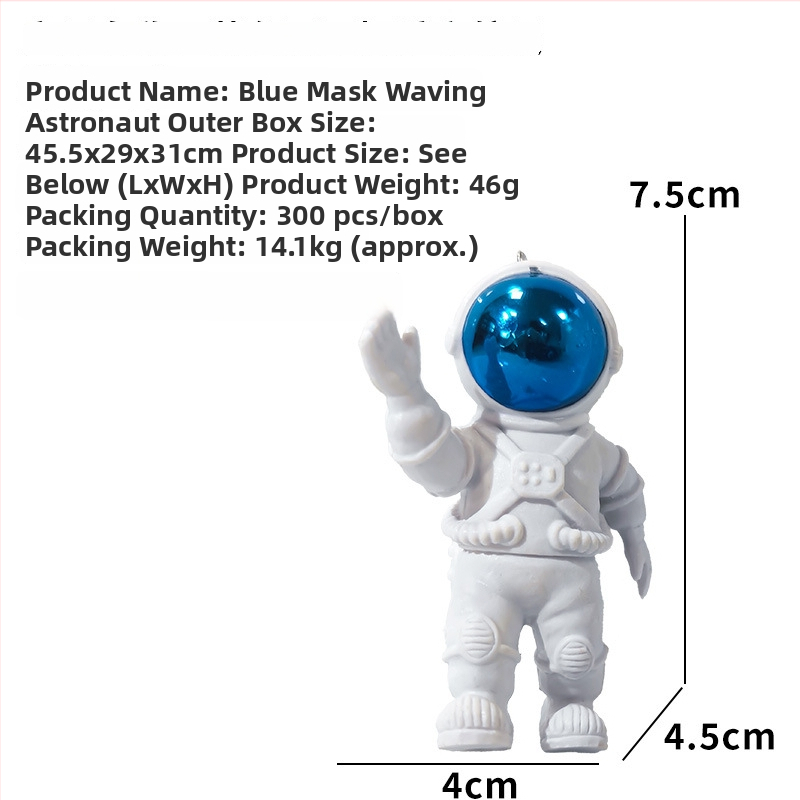 Dekor do akvária s astronautom – plávajúci astronaut, miniakvárium