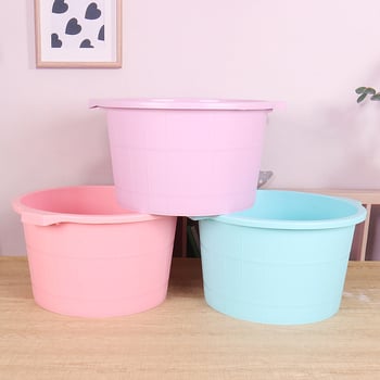 Πλαστική μπανιέρα ποδιών με μασάζ, βαθιά και ενισχυμένη κατασκευή, με εκτυπωμένο σχέδιο για οικιακή χρήση