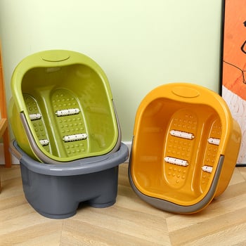 Дълбока ваничка за крака с удебелена пластмаса, изолирана, преносима, с четири колела, за домашна употреба