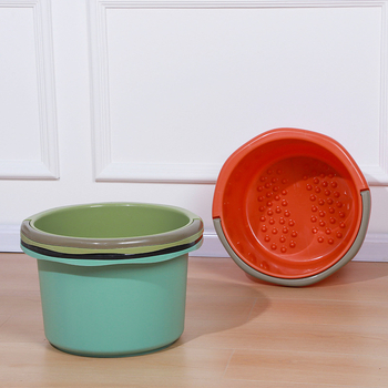 Πλαστικό φορητό λουτρό ποδιών για οικιακή χρήση, μασάζ ποδιών, ευρύχωρη παχιά λεκάνη ποδιών