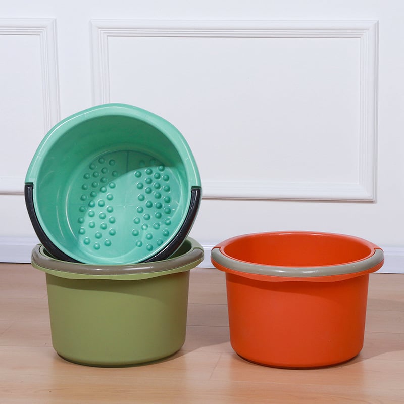 Πλαστικό φορητό λουτρό ποδιών για οικιακή χρήση, μασάζ ποδιών, ευρύχωρη παχιά λεκάνη ποδιών