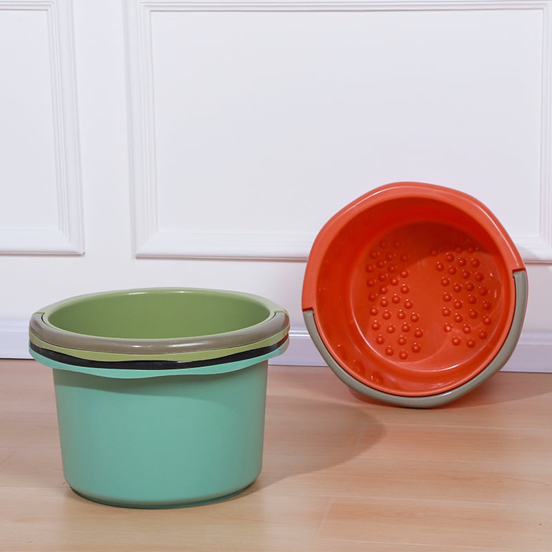 Πλαστικό φορητό λουτρό ποδιών για οικιακή χρήση, μασάζ ποδιών, ευρύχωρη παχιά λεκάνη ποδιών