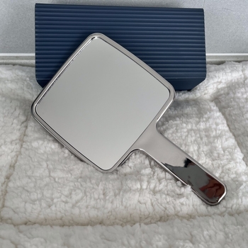 Oglindă de machiaj cu mâner, oglindă mini portabilă HD, rotundă sau pătrată, personalizare logo