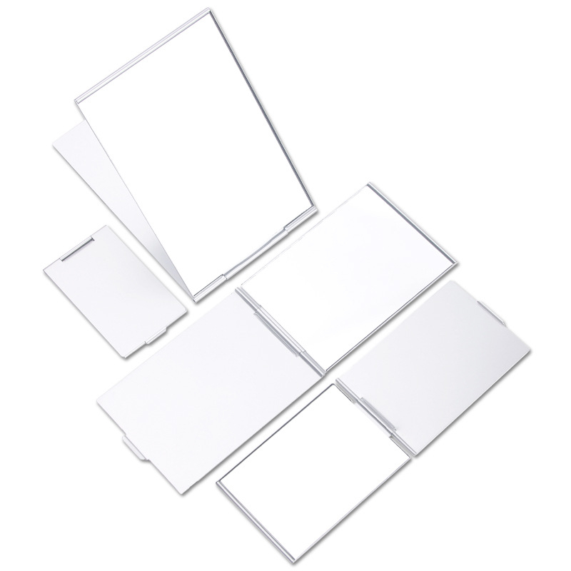 Oglindă de machiaj pliabilă, din aluminiu, ultra-subțire, pentru birou
