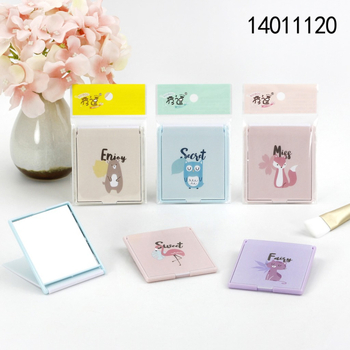 N3125 Oglindă de birou cu design desen animat, oglindă cosmetică portabilă