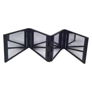 Oglindă de machiaj cu patru secțiuni, oglindă DIY portabilă, oglindă pliabilă cu unghiuri multiple