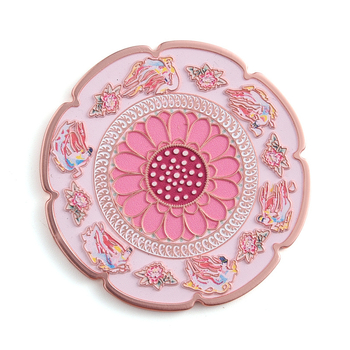 Oglindă de makeup în stil chinezesc, cu husă din piele, rotundă, portabilă, pentru călătorii, personalizabilă