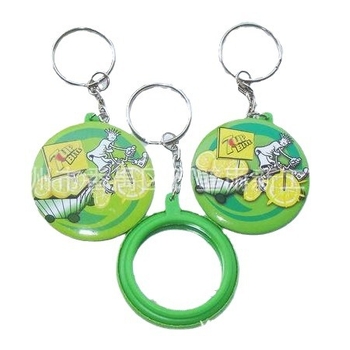 Oglindă rotundă personalizată din tină – oglindă de machiaj colorată, cu suprafață din țesătură brodată cu piele