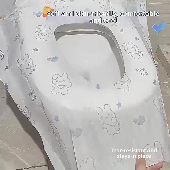 Jednorazová ochranná doska na sedadlo toalety so kompletným pokrytím na cestovanie, zhustená a zväčšená doska pre mami, prenosný obal na toaletu.