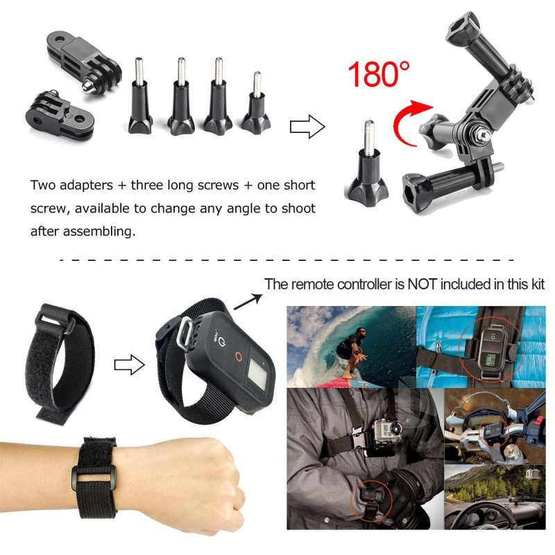 Комплект аксесоари от 13 части за GoPro/SJ4000 екшън камера