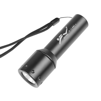 T6 подводно фенерче с батерия, силна светлина, дълъг живот, алуминиева сплав, въртящ се превключвател