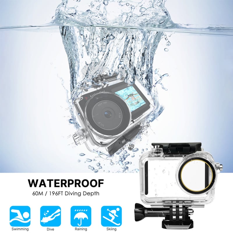 Водоустойчив защитен корпус за DJI Osmo Action 5/4/3 — комплект аксесоари за гмуркане