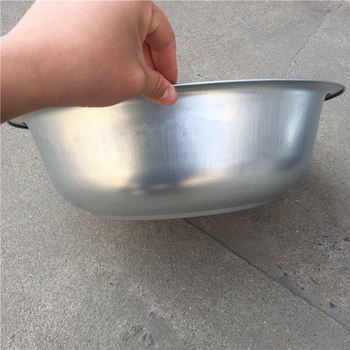 40 cm galvanizirana kružna kuhinjska posuda – za mijesanje tijesta, pranje povrća i posuda za juhu, starinski stil