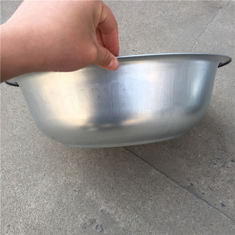 40 cm galvanizirana kružna kuhinjska posuda – za mijesanje tijesta, pranje povrća i posuda za juhu, starinski stil