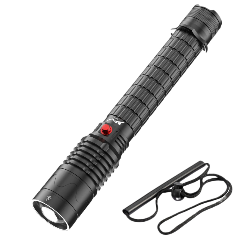 Професионален подводен фенер за дълбоководни гмуркания с променлив лъч, презареждаем, магнитен превключвател, водоустойчив, IP8, дълбочина до 100 m, за използване на открито