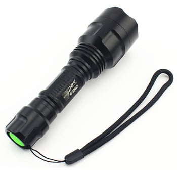 C8 LED фенер, Q5/T6, алуминиева сплав, компактен за открито, самозащита, нощно колоездене и домашна употреба