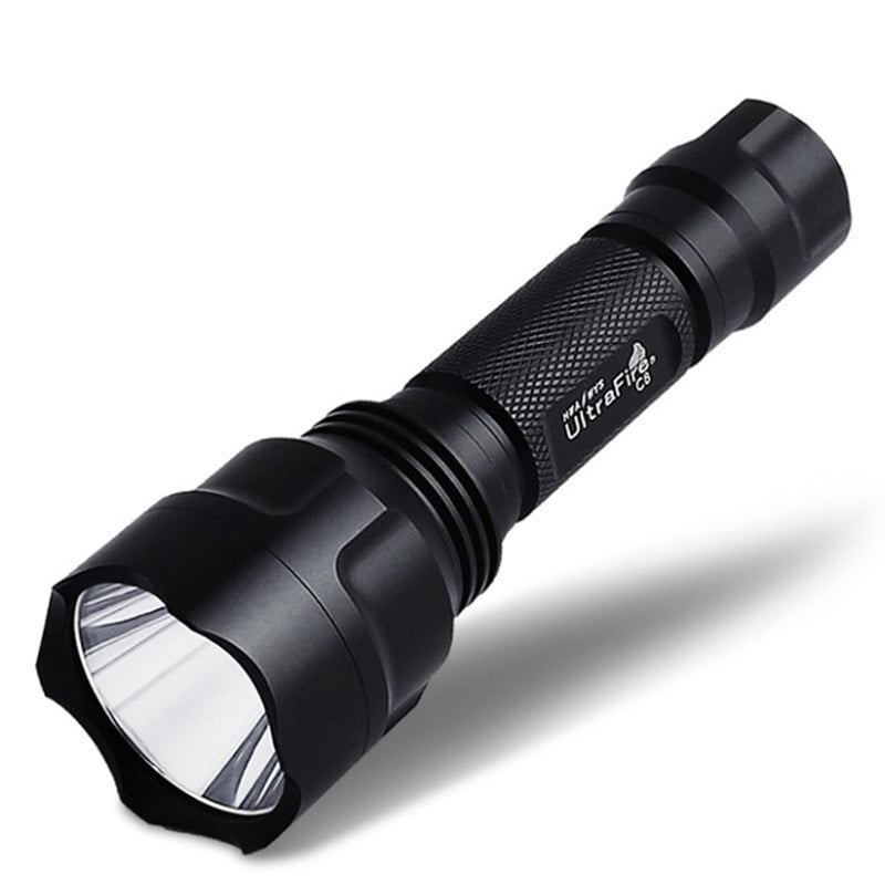 C8 LED фенер, Q5/T6, алуминиева сплав, компактен за открито, самозащита, нощно колоездене и домашна употреба